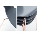 Dizajnová stolička Form antracit/meď