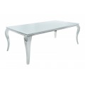 Luxusný jedálenský stôl Modern Barock 200cm strieborná/biela