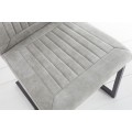 Dizajnová jedálenská stolička Bristol šedá (bez opierok)