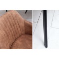 Dizajnová vintage stolička Lucca hnedá