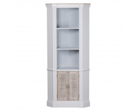 Dizajnová provensálska rohová knižnica Liberty 190cm