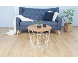 Dizajnový príručný stolík Storage 42cm biely