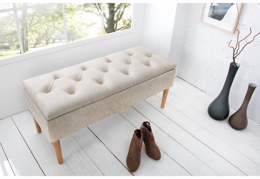 Dizajnov&aacute; lavica Torino 100cm b&eacute;žov&aacute;