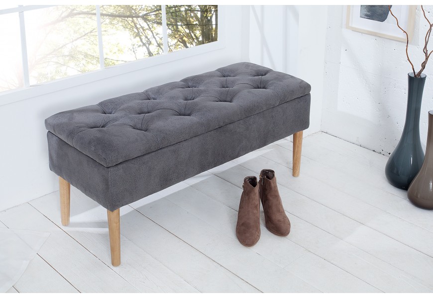 Dizajnov&aacute; lavica Torino 100cm siv&aacute;