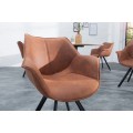 Dizajnová stolička Dutch Retro antická hnedá
