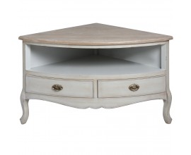 Dizajnový provensálsky rohový TV stolík Louis