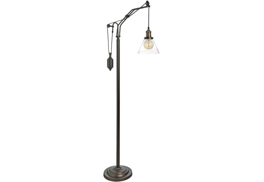 Dizajnov&aacute; industri&aacute;lna stojaca lampa Hudson 165cm