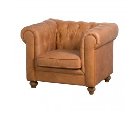 Elegantné kreslo Chesterfield TAN
