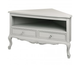 Dizajnový provensálsky rohový TV stolík FLEUR