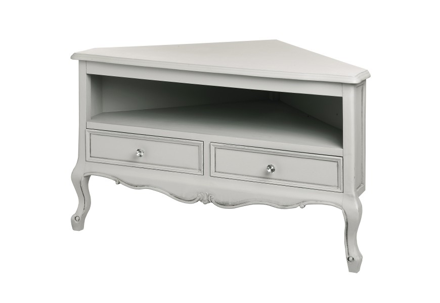 Dizajnov&yacute; provens&aacute;lsky rohov&yacute; TV stol&iacute;k FLEUR