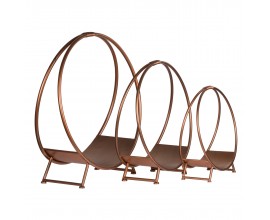 Set troch štýlových stojanov na drevo ku krbu