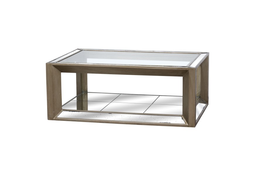 Luxusný zrkadlový konferenčný stolík ORLEANS 130x90