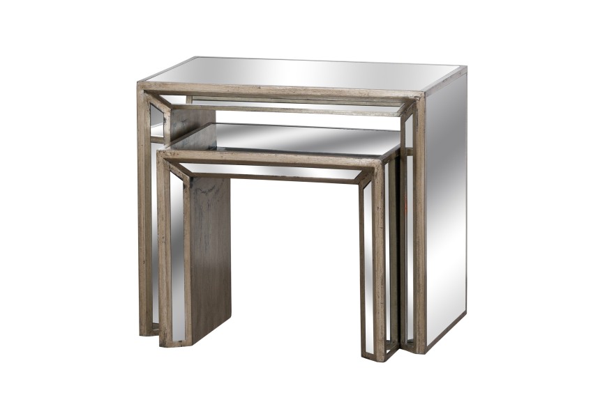 Luxusn&yacute; zrkadlov&yacute; set pr&iacute;ručn&yacute;ch stol&iacute;kov ORLEANS