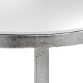 Dizajnový zrkadlový polkruhový stolík 