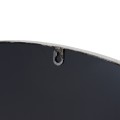 Moderné glamour nástenné okrúhle zrkadlo Largo s tenkým zaobleným strieborným rámom z kovu 125 cm