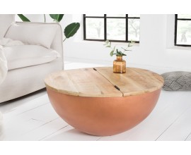 Dizajnový konferenčný stolík Spazio Mango meď