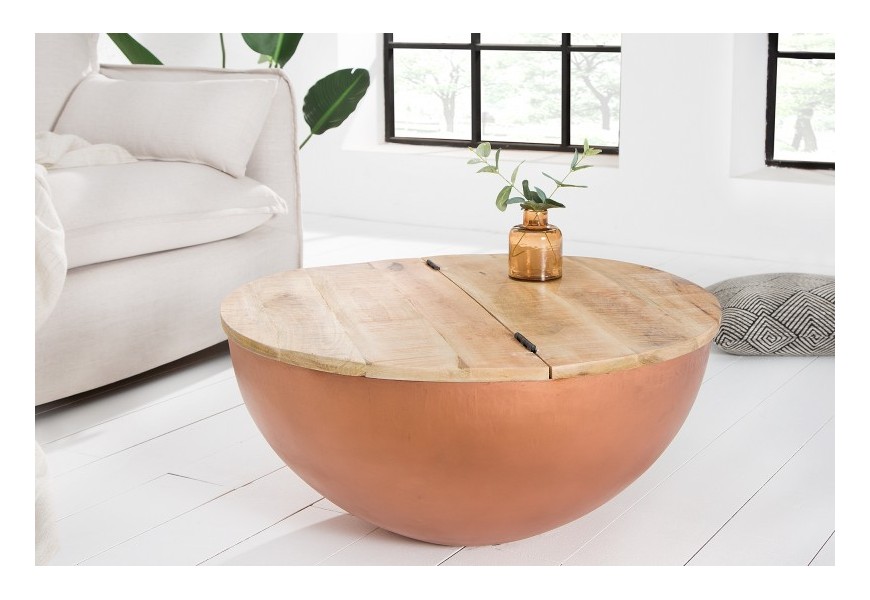 Dizajnov&yacute; konferenčn&yacute; stol&iacute;k Spazio Mango meď