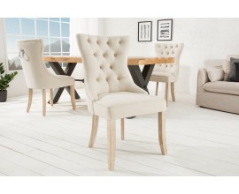 Dizajnová Chesterfield stolička Torino béžová