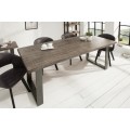Štýlový industriálny jedálenský stôl z masívu Steele Craft 180cm sivá