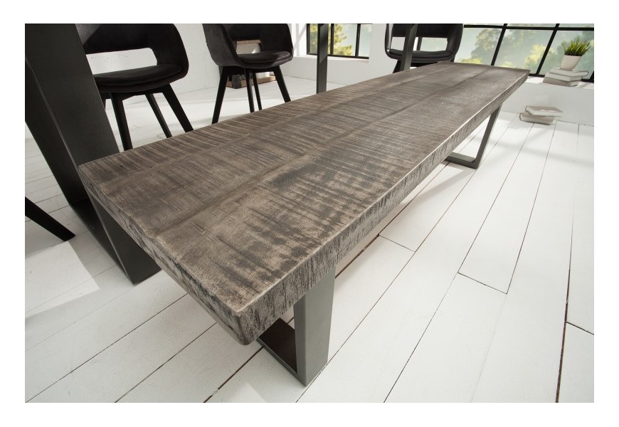 Dizajnová lavica z mangového masívu Steele Craft