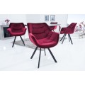 Štýlová retro stolička Antik červenoružová