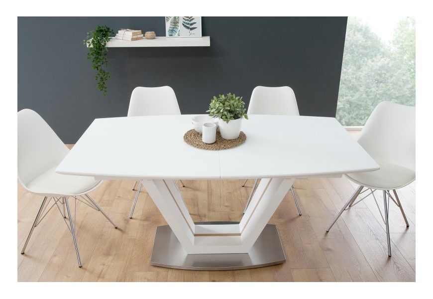 &Scaron;t&yacute;lov&yacute; modern&yacute; jed&aacute;lensk&yacute; st&ocirc;l Kingdom rozkladac&iacute; 160-220cm (dub)