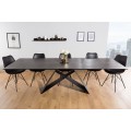Moderný jedálenský stôl Black Widow rozložiteľný do dĺžky 260cm