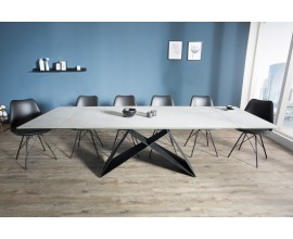 Dizajnový jedálenský stôl rozkladací Black Widow 180-260cm sivá