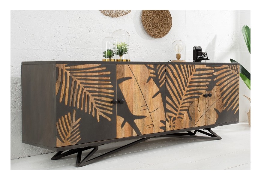 Luxusný koloniálny príborník z masívu Wild Flower 160cm