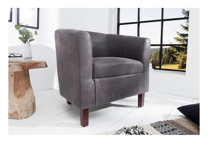 Štýlové kreslo Colombo v príjemnej sivej farbe