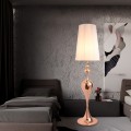 Luxusná art-deco dizajnová stojaca lampa Rosa 160cm zlatá