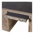 Luxusný vidiecky pracovný stôl KOLONIAL zo svetlého masívneho dreva