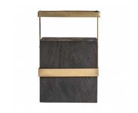 Dizajnový masívny príručný stolík Pisek