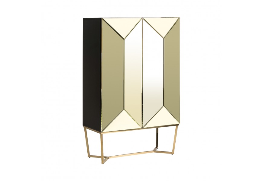 Dizajnová zrkadlová skriňa SAANEN v Art Deco štýle