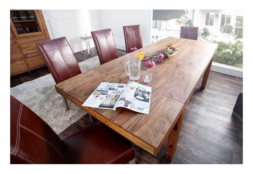 Štýlový a praktický rozťahovací jedálenský stôl z masívneho dreva