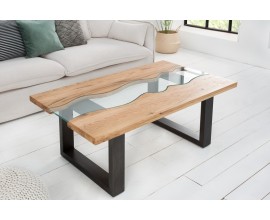 Štýlový konferenčný stolík z masívu Rieka 115cm