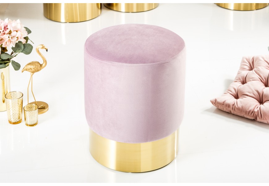 Luxusn&aacute; taburetka Modern Barock svetloružov&aacute;