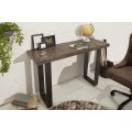 Dizajnov&aacute; industri&aacute;lna konzola z mas&iacute;vu Iron Craft 115cm siv&aacute;