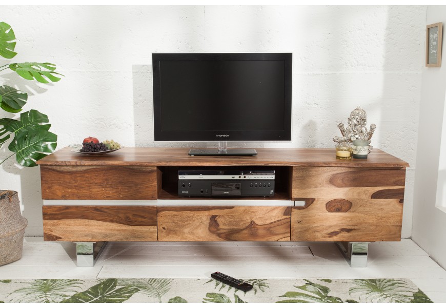 Moderný TV stolík z masívneho dreva Mammut
