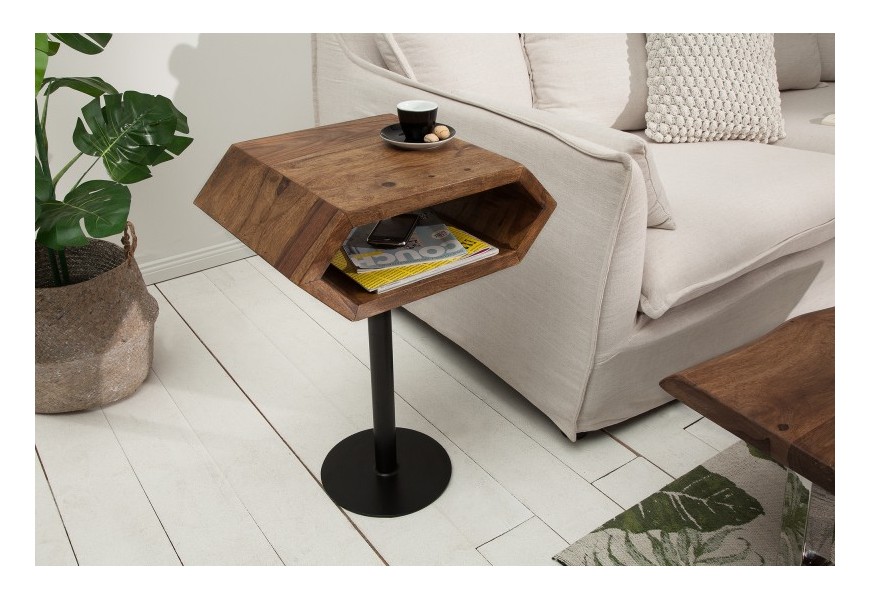 Dizajnov&yacute; pr&iacute;ručn&yacute; stol&iacute;k z mas&iacute;vu Sheesham