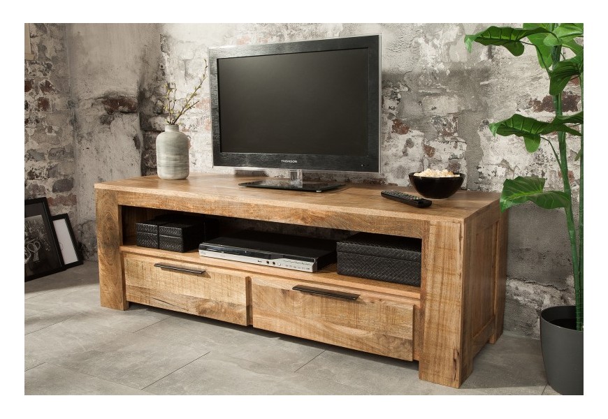 Moderný TV stolík z masívneho mangového dreva