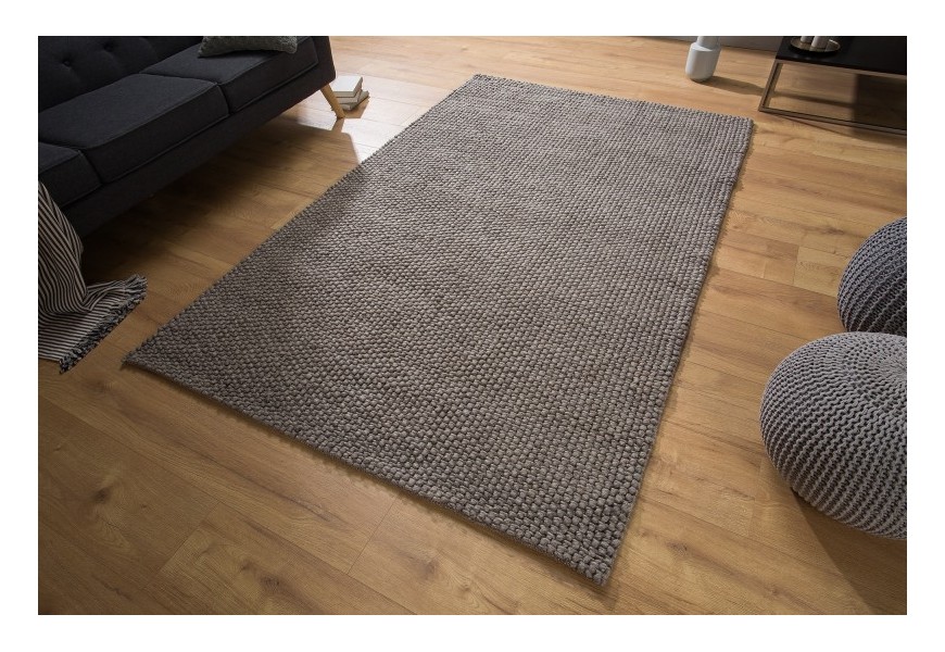 Štýlový koberec Wool v sivom prevedení 240cm