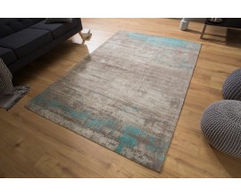Dizajnový vintage koberec Adassil v hnedo-modrom prevedení  240x160cm