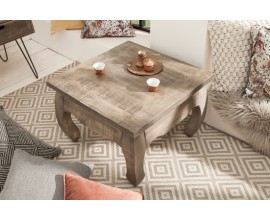 Štýlový konferenčný stolík z masívu Opium 60 cm sivý