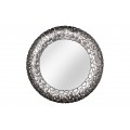 Art-deco kruhové nástenné zrkadlo Riverstone v striebornej farbe 82cm