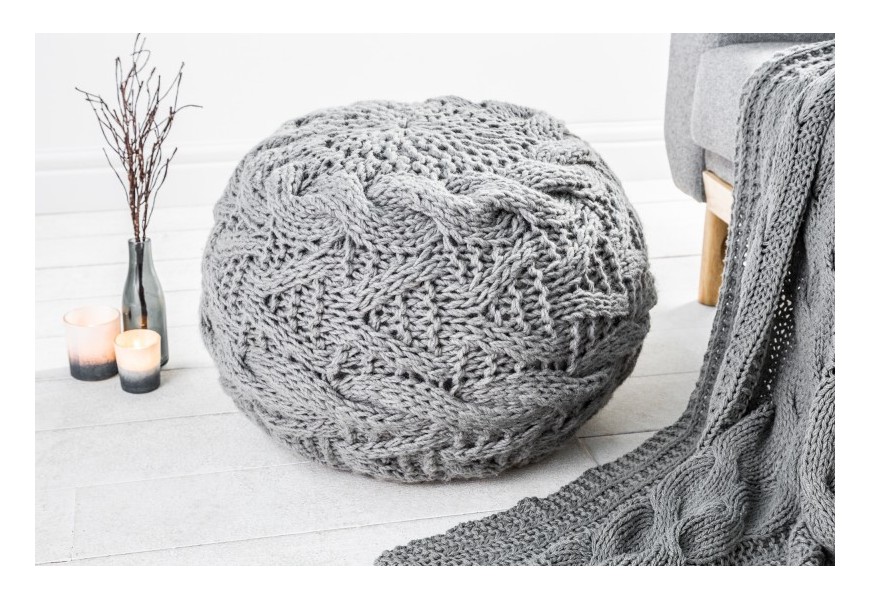 Exkluzívna pletená taburetka Ottomann