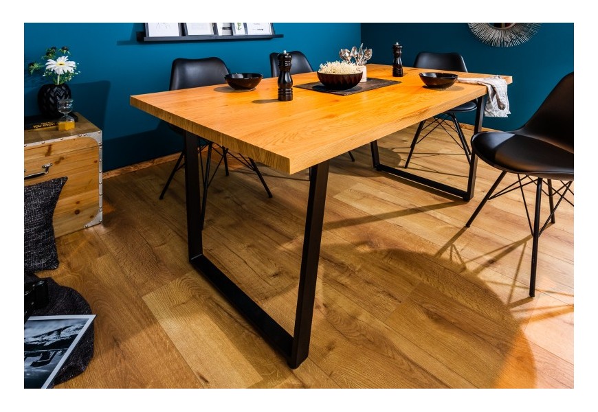 Dizajnový industriálny jedálenský stôl Garret