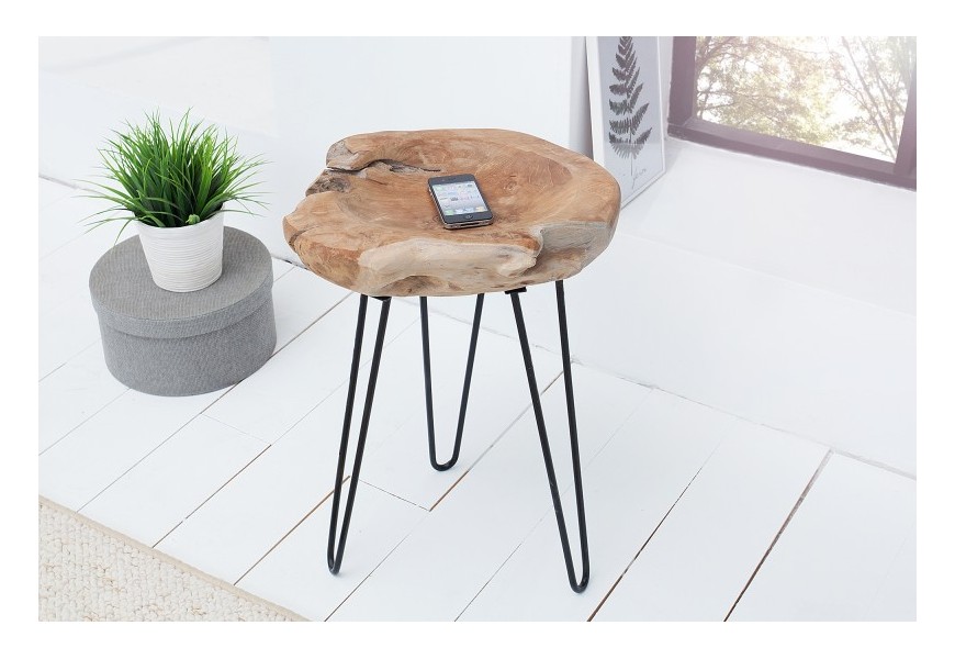 Dizajnov&yacute; jedinečn&yacute; pr&iacute;ručn&yacute; stol&iacute;k Root 40cm