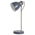 Štýlová stolná lampa 43cm sivá/zlatá