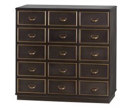 Štýlová industriálna komoda Hudson s pätnástimi zásuvkami